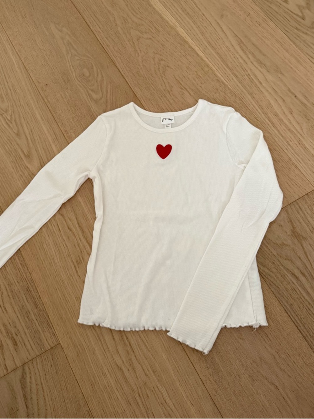 girls white longsleve tee